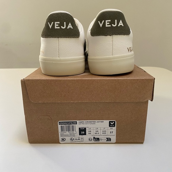Veja Campo Sneaker in White/Kaki Green sz 39EU/8US New in Box - Picture 6 of 8